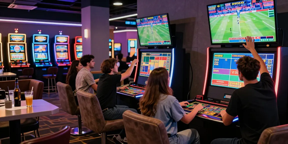Exciting betting experience at ok8386.guide showcasing friends enjoying a lively gambling lounge atmosphere.