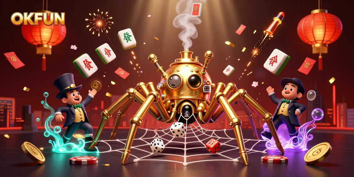 OKFUN immerses players in captivating casino action with vibrant steampunk aesthetics and dynamic game elements.