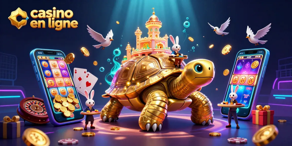 Profitez des jeux passionnants de casino en ligne avec des éléments ludiques et colorés dans un décor féérique.