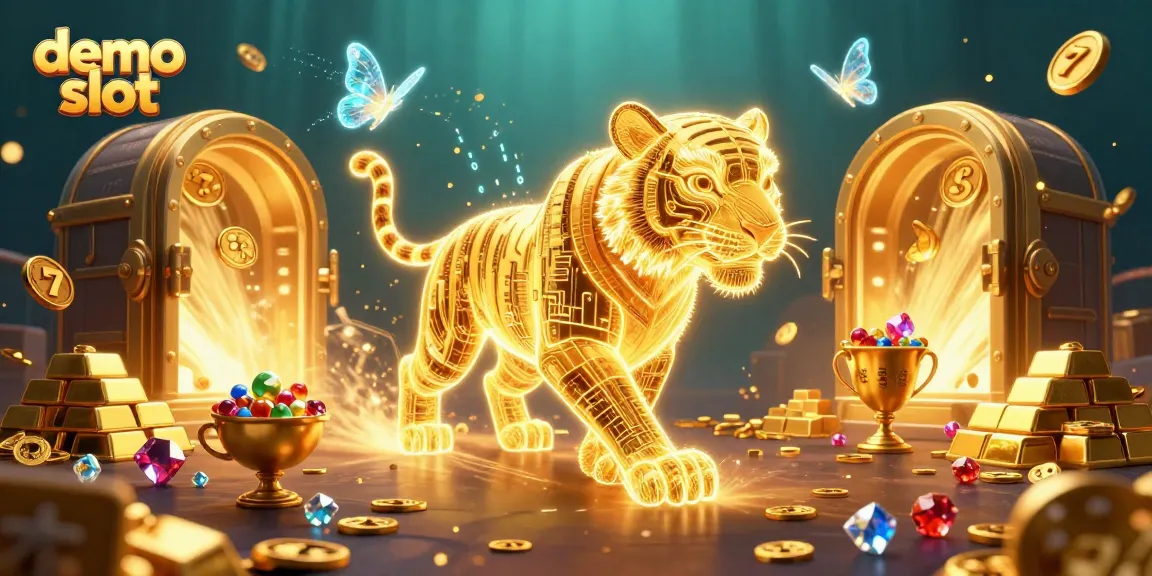 Experience the thrill of demo slot games with vibrant characters in a dynamic casino landscape.
