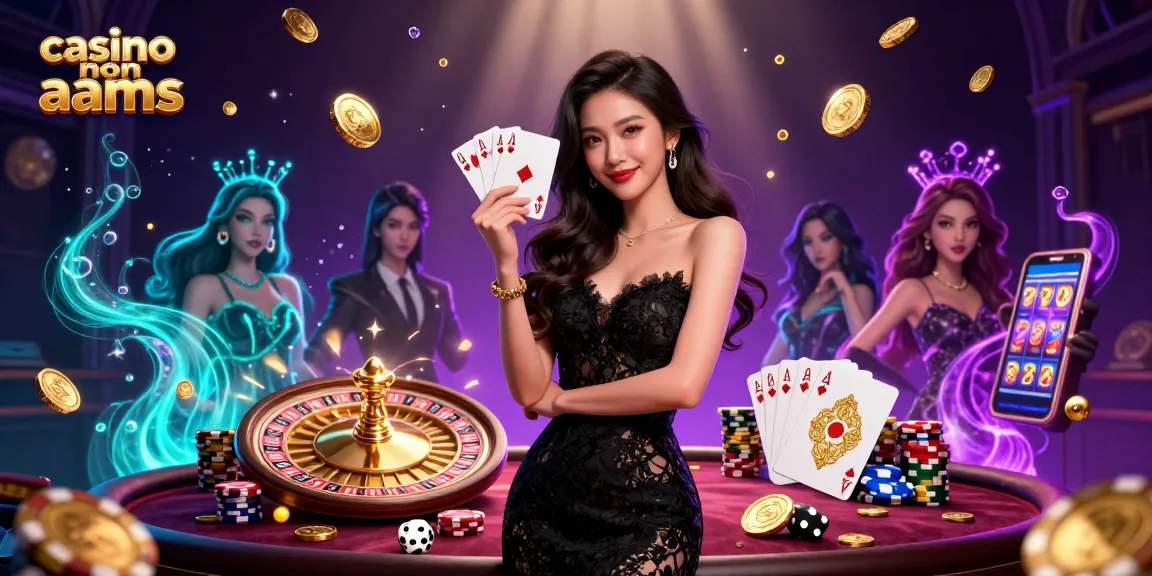 Gioca mani vincenti nei casinò non AAMS con l'eleganza della dea della fortuna e elementi di gioco vibranti.