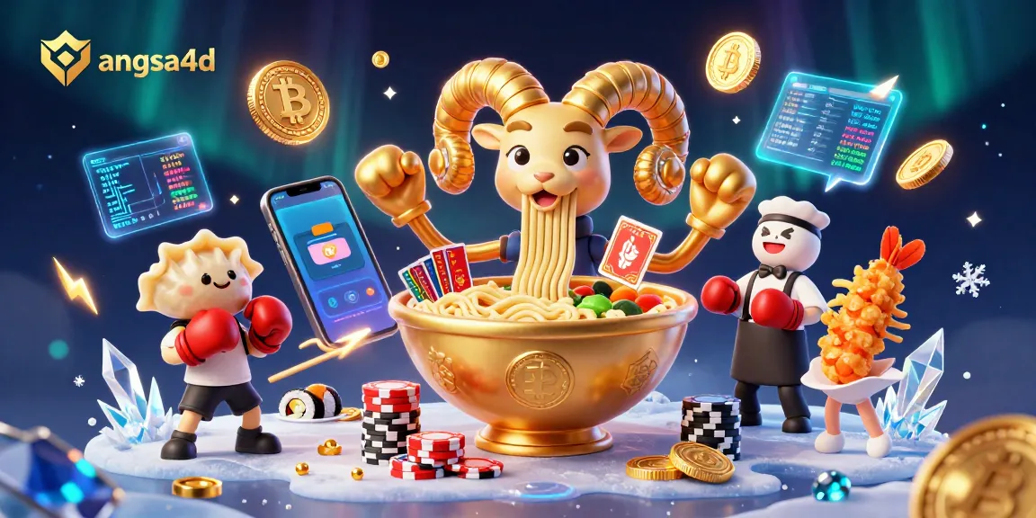 Win high rewards with angsa4d's vibrant casino magic showcased in a lively 3D digital illustration.