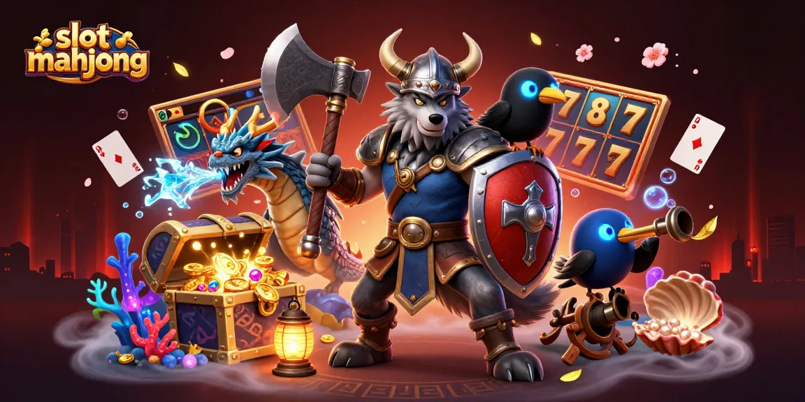 Engage in high-stakes fun with slot mahjong featuring vibrant dragon, wolf, and exciting slot elements!