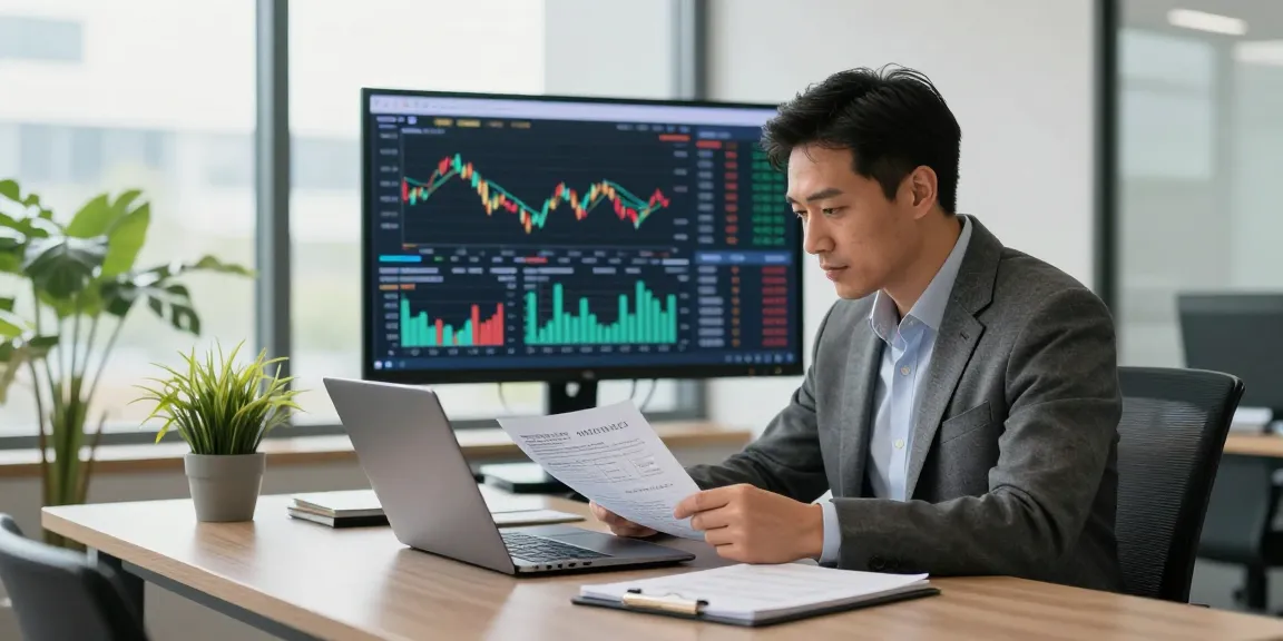 Clinton Orr reviewing financial reports in a modern office setting.