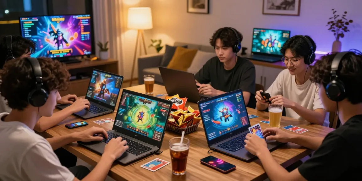 Engaging players enjoying 68gamebai online card games in a cozy setting