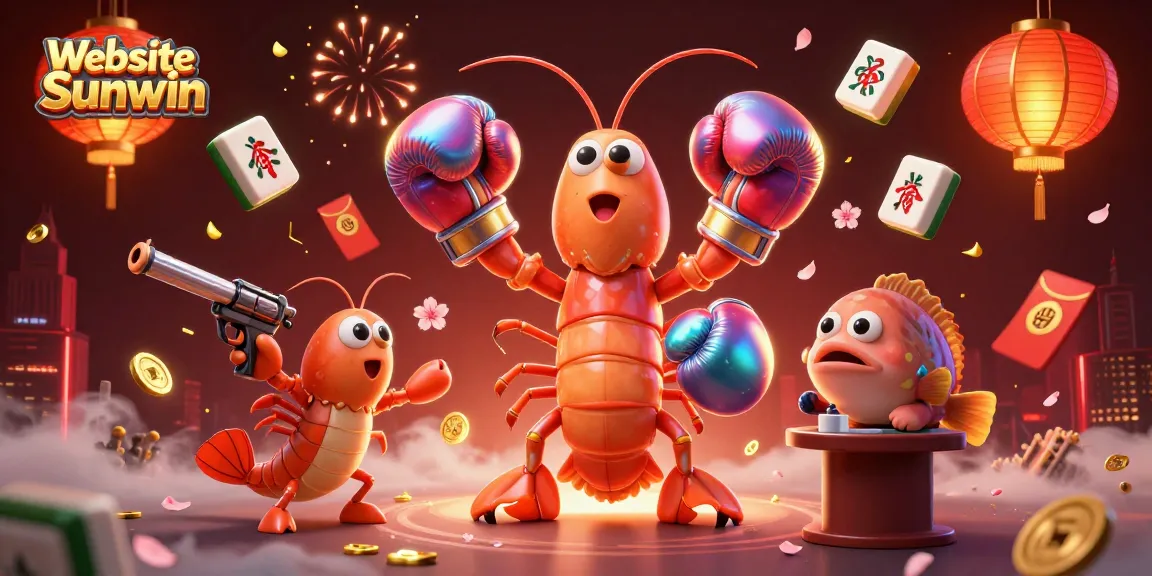 Experience the thrill of gambling at Website Sunwin with vibrant animations of sea creatures and festive elements.
